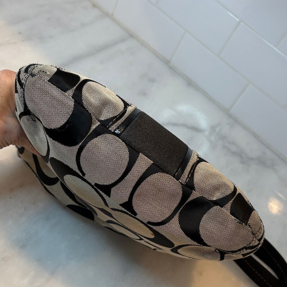 Coach Crossbody Bag Purse Handbag Signature Stripe Swing Pack Messenger Bag - Picture 8 of 16